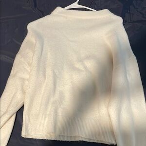 Zara White Cowl Neck Sweater